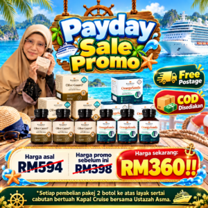PAKEJ PAYDAY SALE 3 KOTAK OMEGA SAUDA + 3 KOTAK OLIVE GUARD